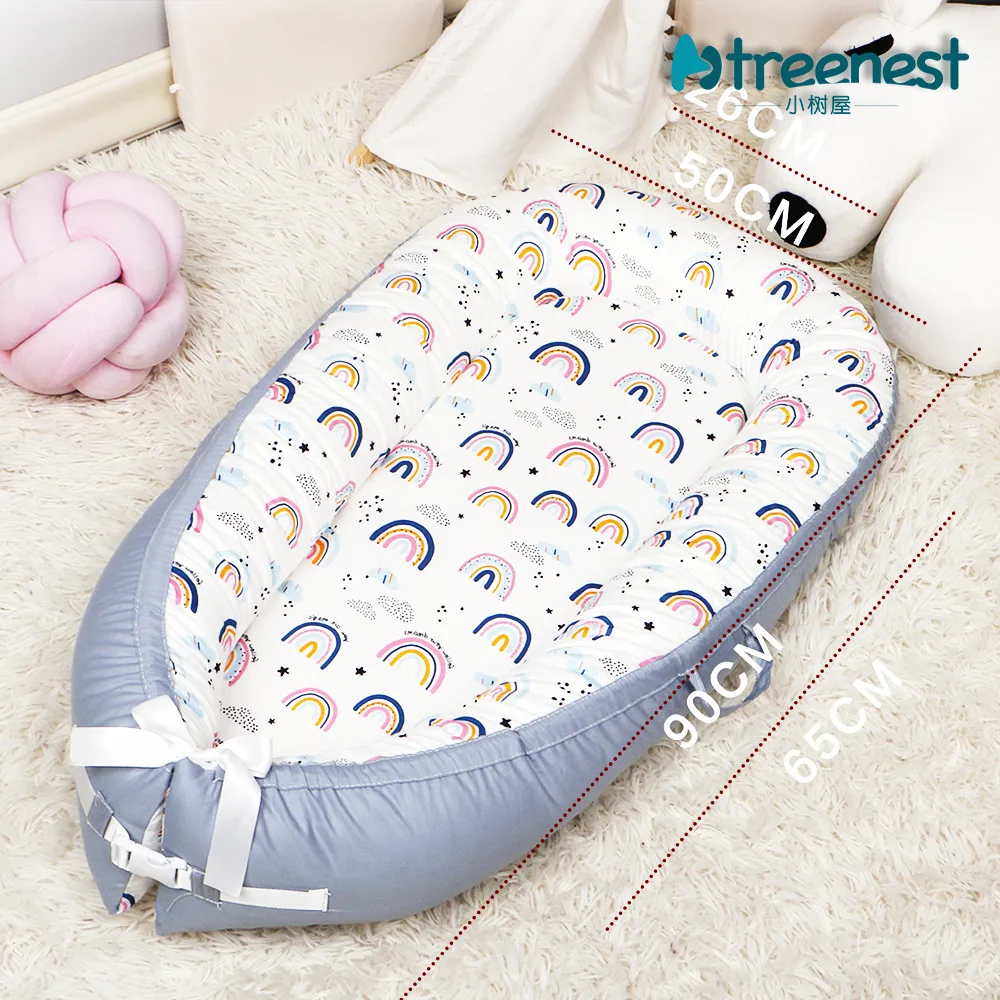 LUKE LULU portable crib middle bed foldable bionic bed baby sleeping pad