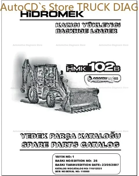 Hidromek spare part catalogs, Hidromek service manual, wiring diagrams, operation and maintenance manuals