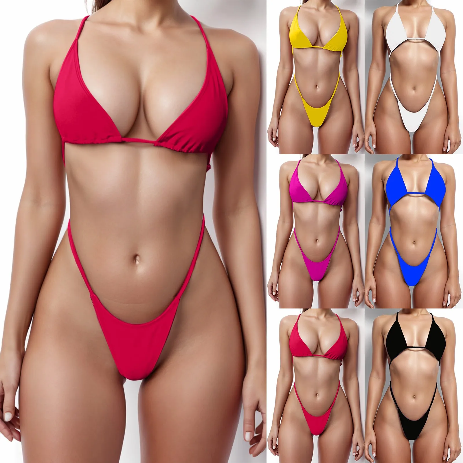 Beach Sexy Bikini Set With Ring Biquinis For Women Low Waist Swimsuit 2025 Swimwear 2025 Bathing Suit Summer Beachwear Bikinis