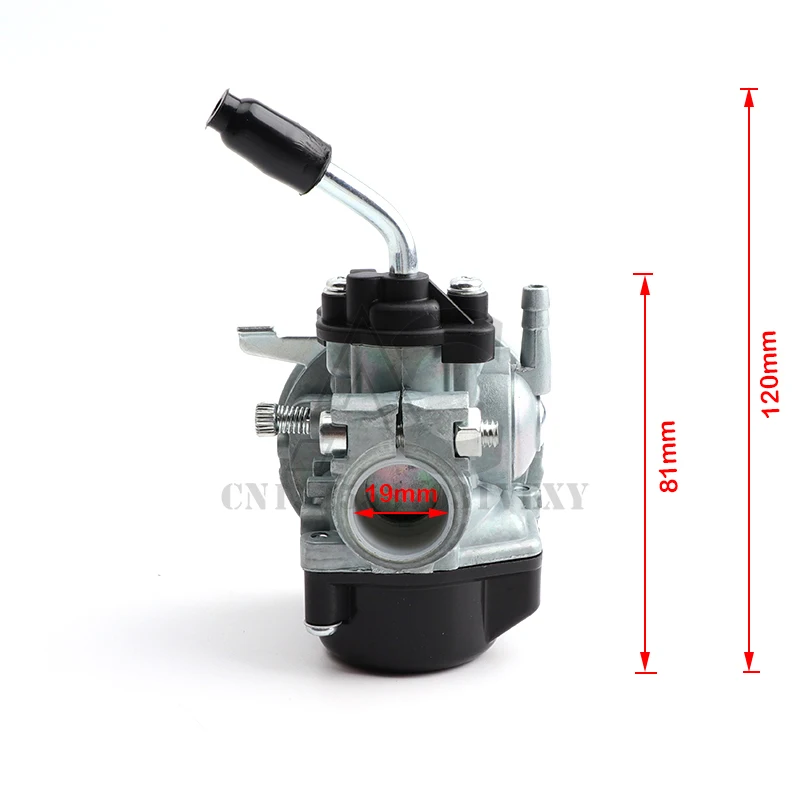 ATV 49cc Performance 19mm Carb Carburetor Air Filter Mainfold Assembly for 2-stroke 47cc 49 Cc Mini Pocket Bike