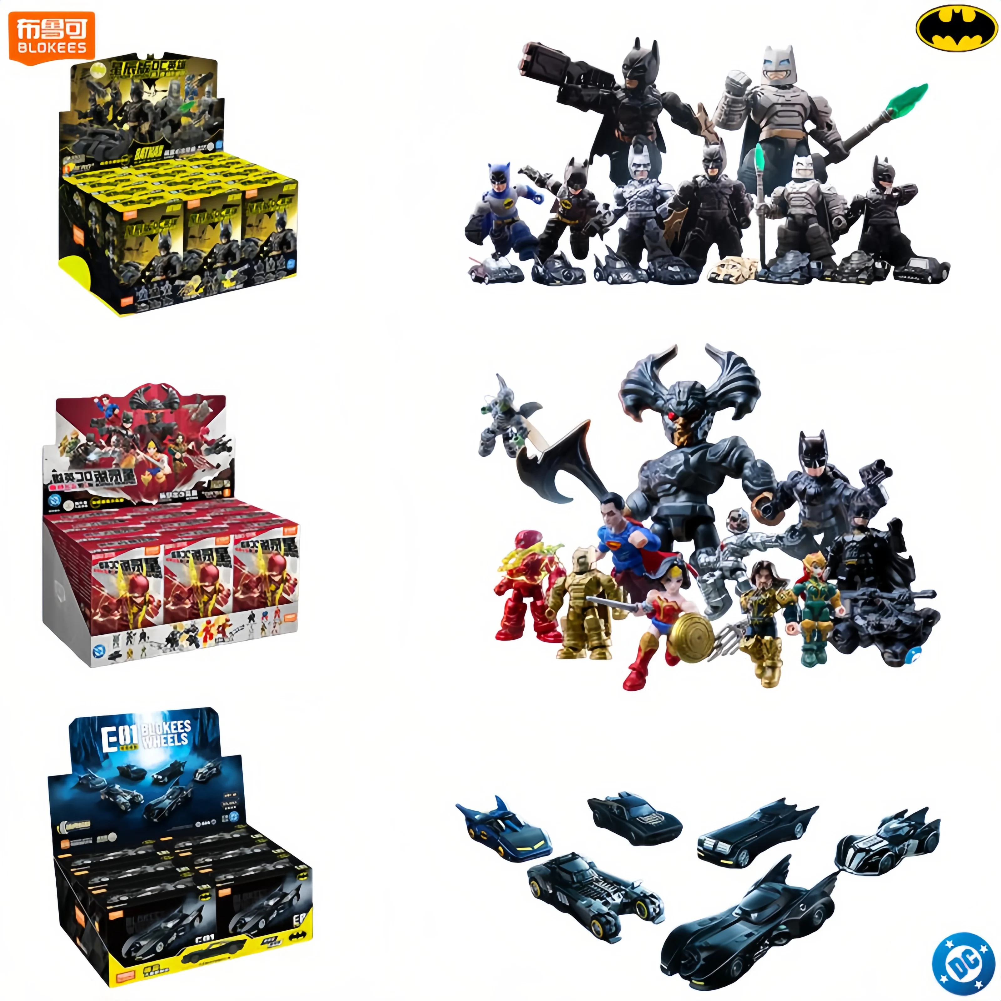 Blokees DC Marvel Hero Batman Star Edition Series Caja ciega Juguete Batman Motocicleta Coleccionable Perfecto Regalo de Navidad