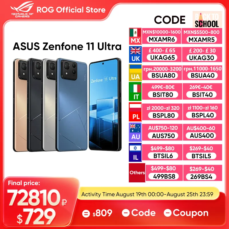 

2024 NEW ASUS Zenfone 11 Ultra 5G Smartphone Snapdragon 8 Gen 3 6.78'' 144HZ AMOLED Screen 65W Charging NFC Global Version