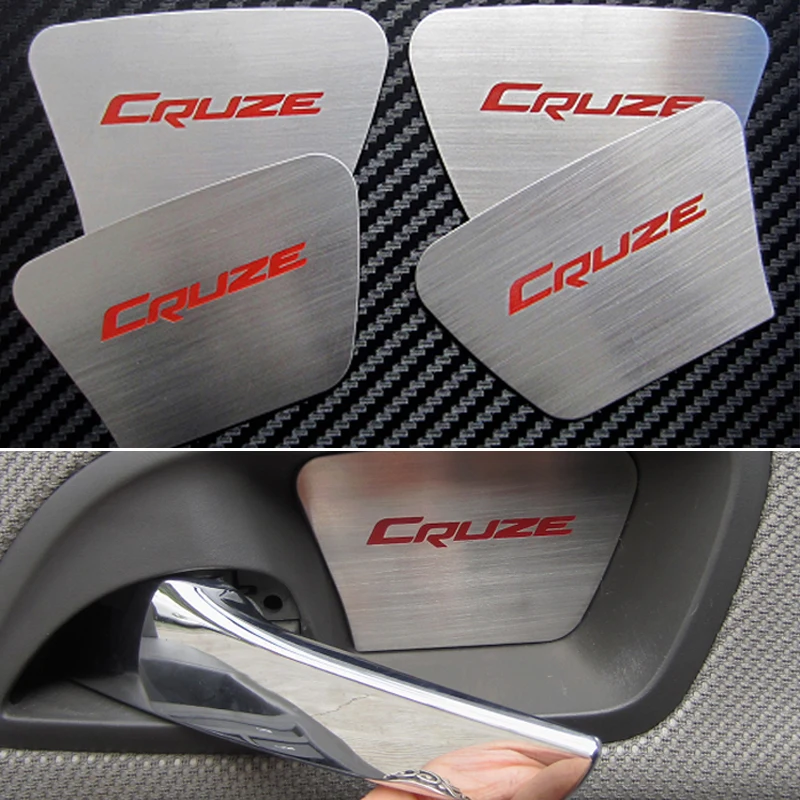 For Chevrolet Cruze 2009 2010 2011 2012 2013 J300 Stainless steel inside Door Bowl Stickers Trim Car Accessories