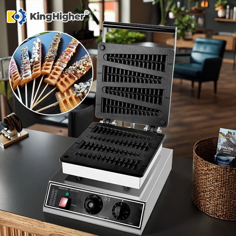 Commerical Electric 220V/110V Non-stick Christmas Tree Shape Lolly Waffle Stick  Machine 4 in 1 for Home and Street Food