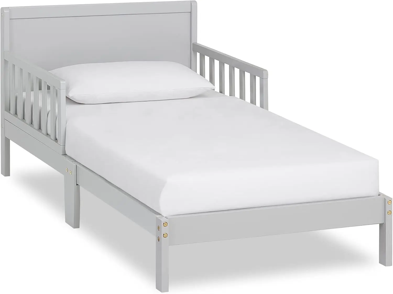 

Brookside Toddler Bed In Pebble Grey, Greenguard Gold /Jpma Certified, Low To Floor Design, Finish, Safety Rails, Made Of