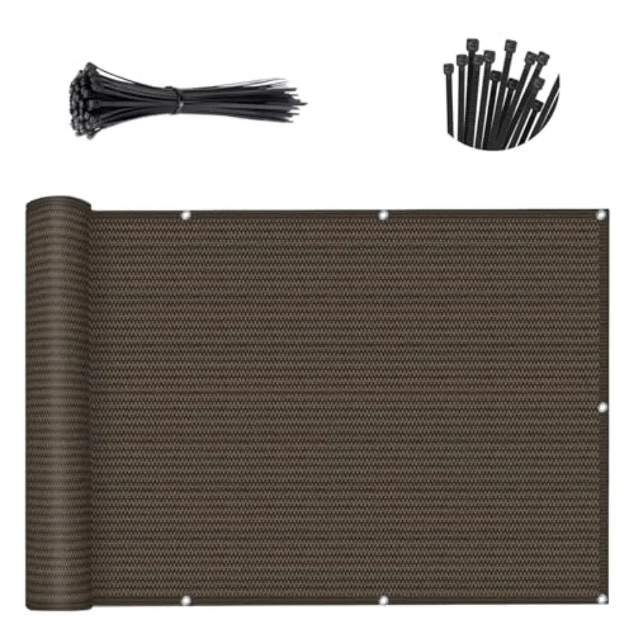 

Защитная сетка-штора для балкона 3'x14' с люверсами, УФ-защита, для патио и заднего двора