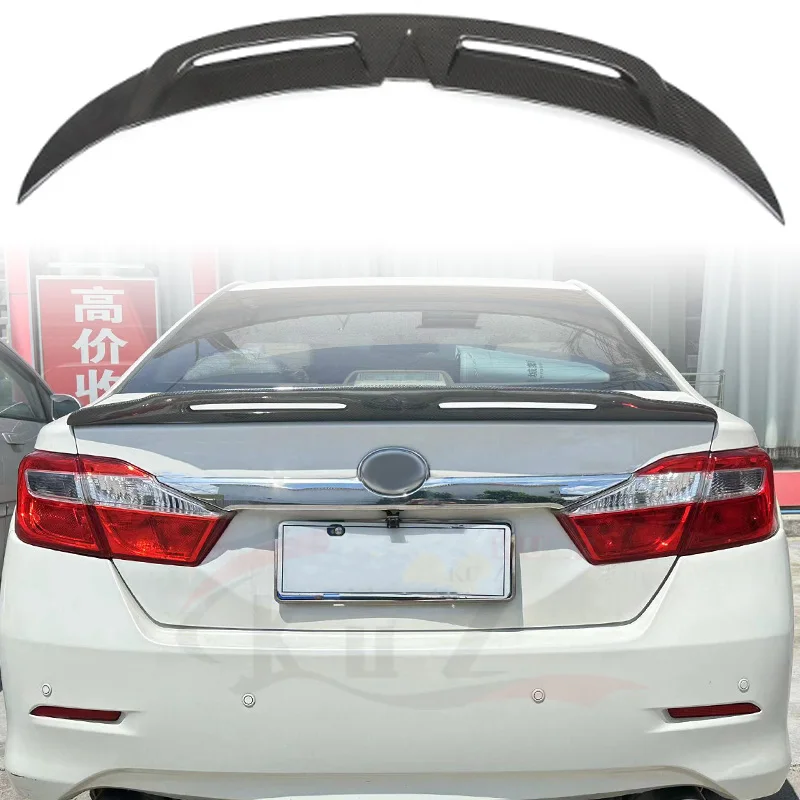 

Для Toyota Camry 2012-2016, высококачественный задний спойлер TSL из стекловолокна, глянцевый черный Автомобильный внешний аксессуар для модификации