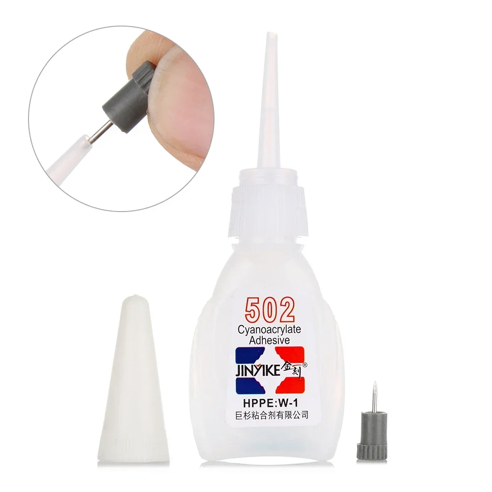 502 Super Glue Instant Quick-drying Cyanoacrylate Adhesive Leather Rubber Wood Metal Strong Bond Liquid Glue Tool