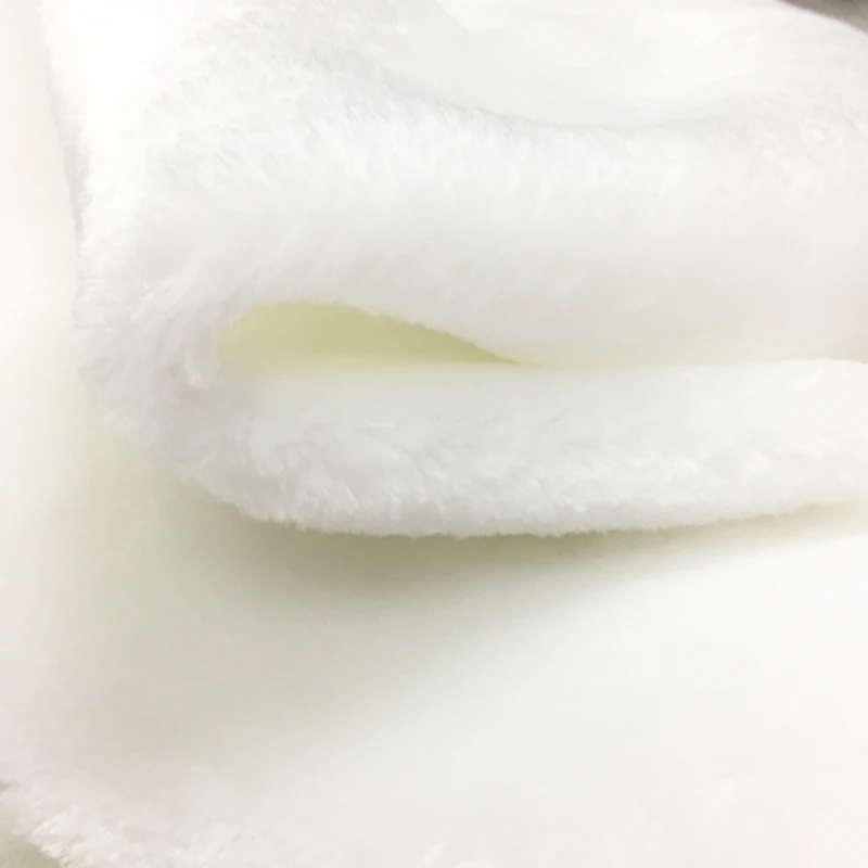 

50x160cm Faux White Fur Fabric 100% Polyester 1CM Pile Super Soft Plush Fabric For Handmade Stuffed Toys DIY Sewing Fabric