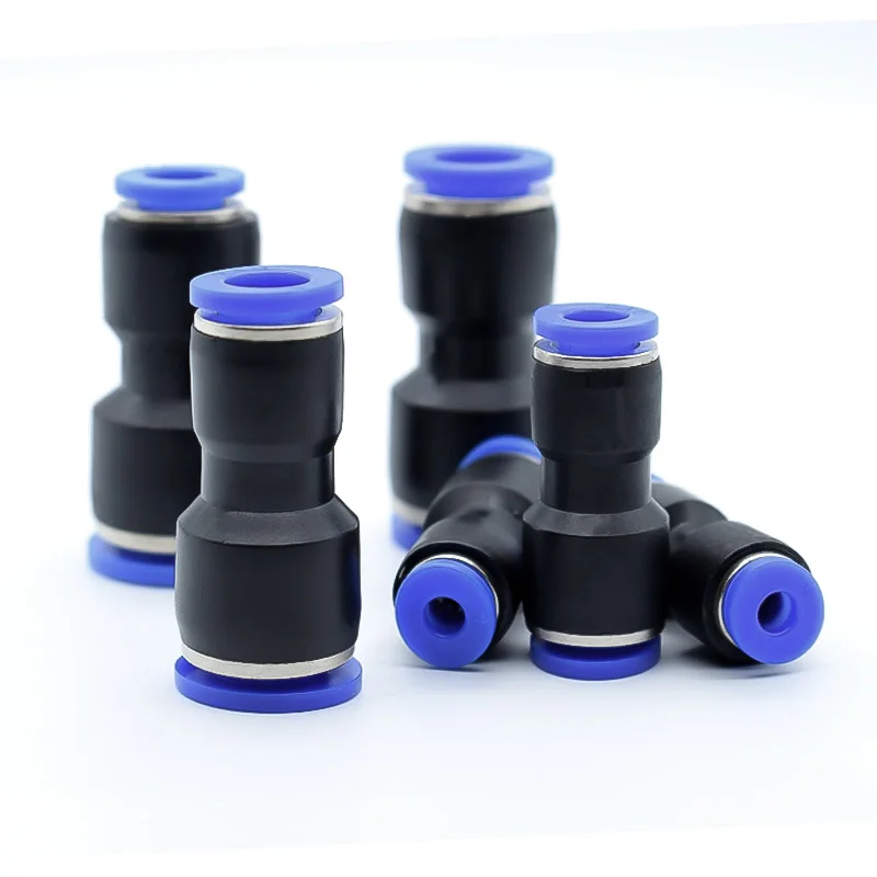 2PCS PG PEG PW6-4/8-4/8-6/10-6/10-8/12-10 Pneumatic Fitting Reducing Tee Trachea Straight-through Reducing Joint PEG6-4 PG6-4