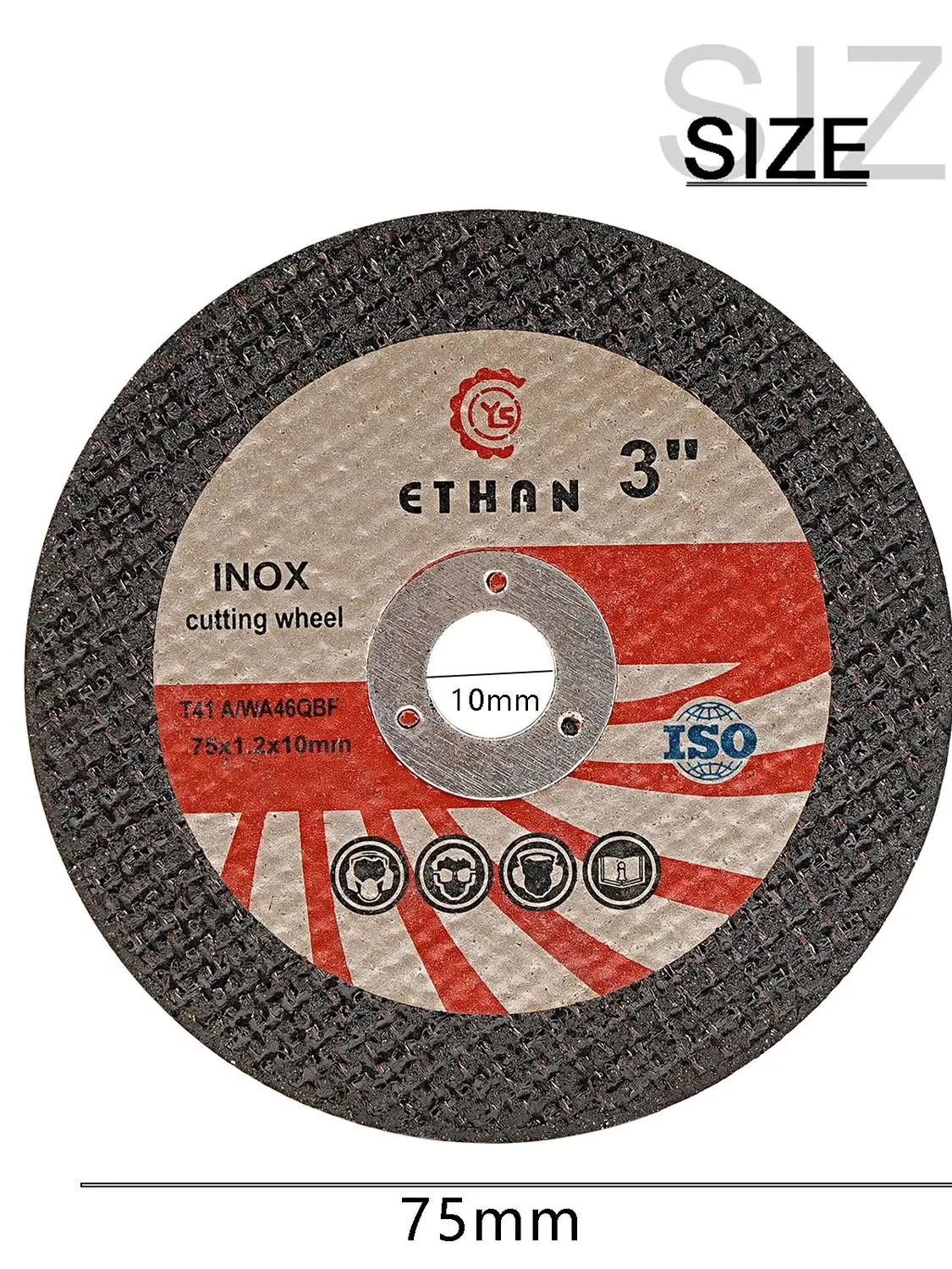 2/5 szt. 75mm Tarcza tnąca z żywicy 3 cale Mini Tarcza do cięcia Okrągła tarcza szlifierska z żywicy do szlifierki kątowej do cięcia metalu, drewna, PVC — 2