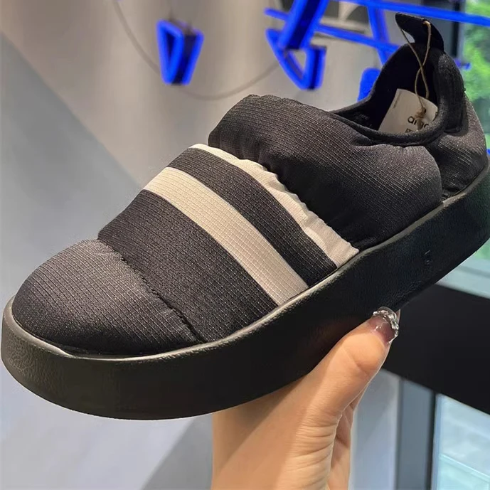 รองเท้าผ้าฝ้ายแบบสปอร์ตและลำลองออริจินัล พัฟฟ์เลตต์สำหรับผู้ชายและผู้หญิง รองเท้าเด็กที่ให้ความอบอุ่นสำหรับฤดูใบไม้ร่วงและฤดูหนาว GY4559