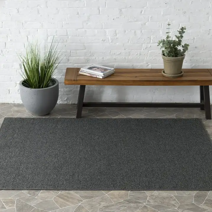 

Titan Grey Durable Indoor Utility Area Rug