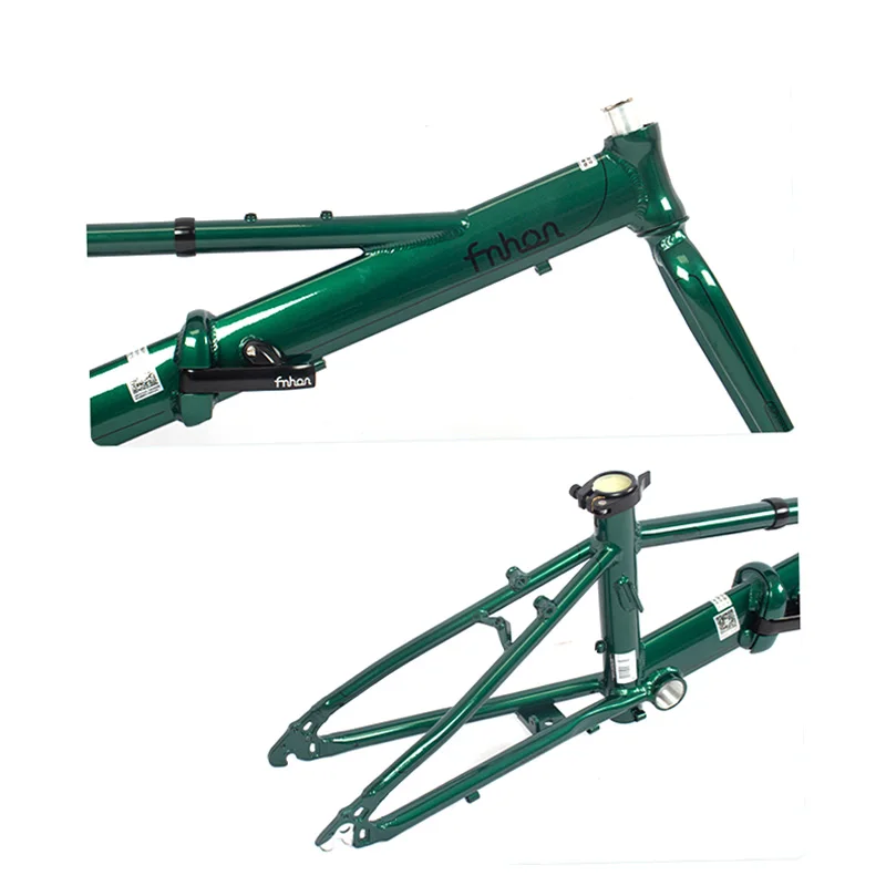 Fnhon Monsoon 20 "406 451 سبيكة قابلة للطي إطارات الدراجة الإطار شوكة Handlepost مكبح قرصي دراجة إطار قابل للطي