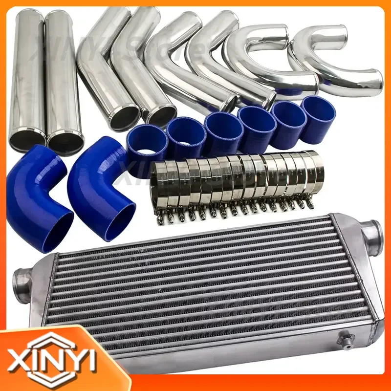 for Aluminum Turbo Intercooler 600x300x76mm 3 Inch Inlet with 2.5 Inch Intercooler Piping Kits