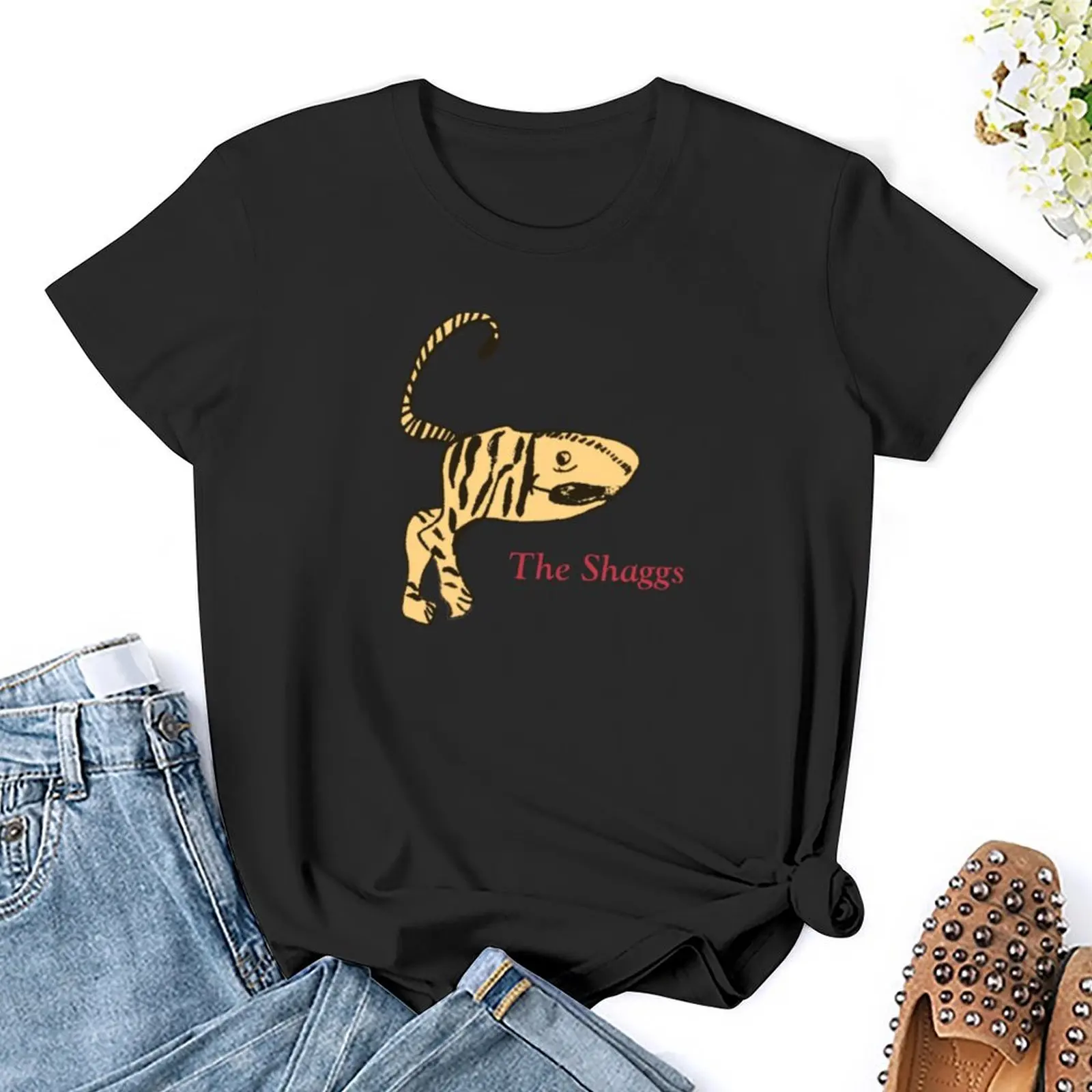 The Shaggs Band Shirt| My Pal Foot Foot Concert Tee T-Shirt Short sleeve tee funny hippie clothes black t shirts for Women