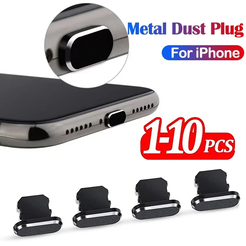Metal Plugs For iPhone 14 13 12 Max Smart Phone Water Proof Aluminum Alloy Anti Dust Plug For Apple Series Lightning Port Cover