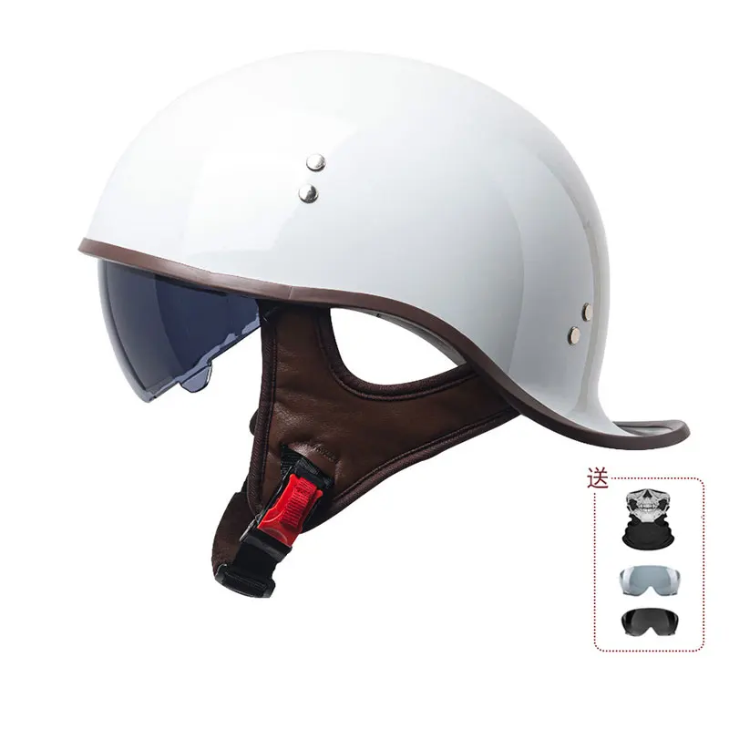 الصين 3C شهادة 2025 خوذة دراجة نارية جديدة خوذة الرجعية ABS خفيفة الوزن تنفس بطانة نصف خوذة للرجال والنساء #4