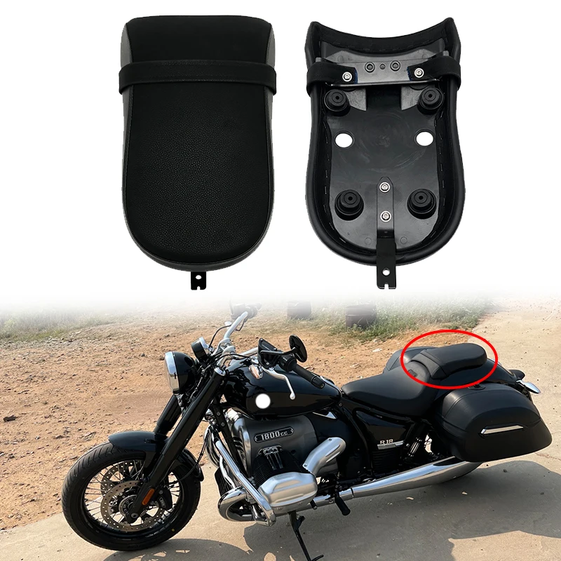 Motorcycle R18 Rear Passenger Cushion Pillion Seat Black Soft Artificial Leather Pad Cover Accessories For BMW R 18 2020-2021