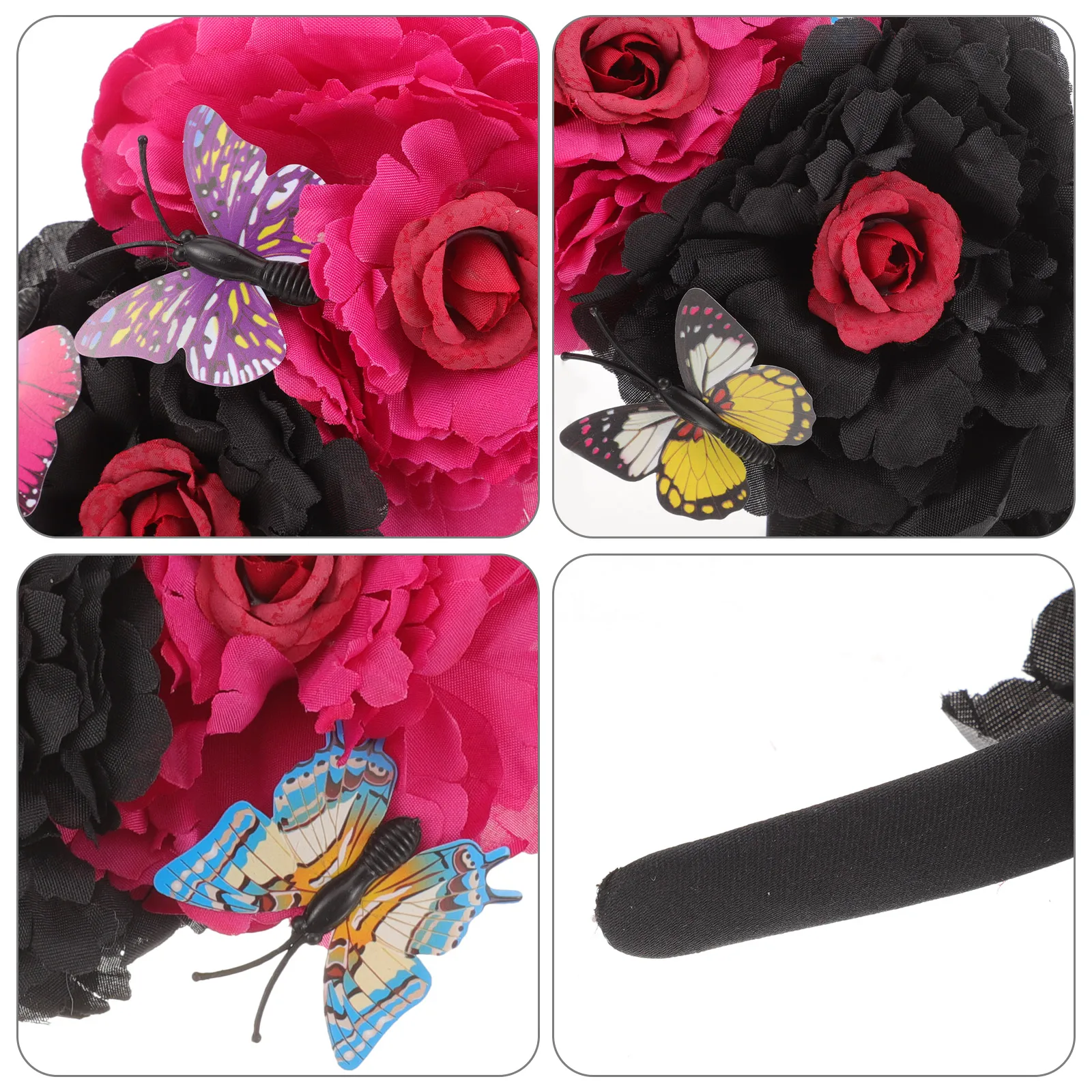 

Butterfly Headband Peony Design Lightweight Fashion Accessory Halloween Party Hairband Photography Prop Women Headdress Floral