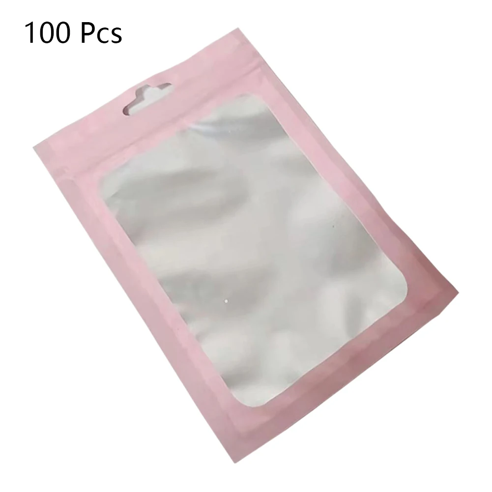 100x Colourful Self-sealing Bag Frosted Yin And Yang Aluminium Foil Bag Trinket Bag Phone Case Packing Bag