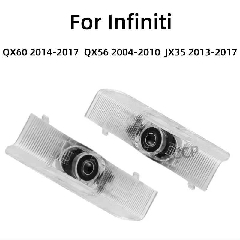 2pc lâmpada fantasma sombra para infiniti qx60 2014-2017 jx35 qx56 2004-2010 projetor de logotipo da porta do carro led luzes de boas-vindas acessórios