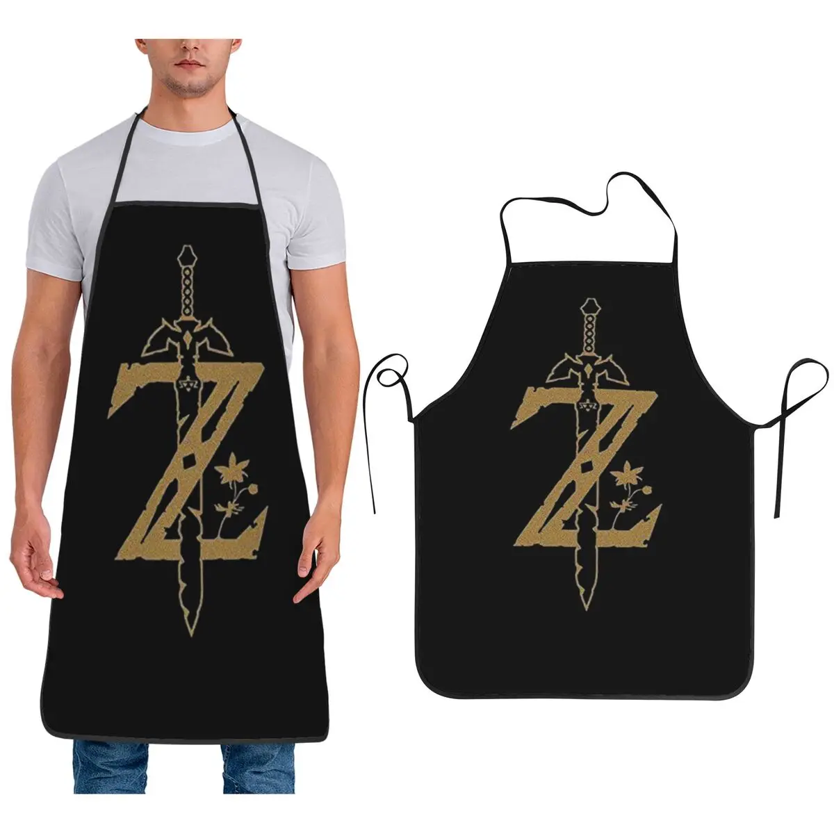 

Популярные игровые фартуки Zeldas Legend, фартуки для шеф-повара, приготовления пищи, выпечки, нагрудник без рукавов, кухонный сарафан для чистки для женщин и мужчин, живопись