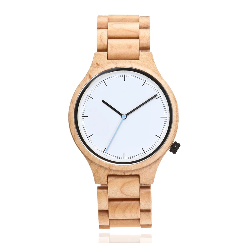 عشاق الأزواج الساعات الخشبية الهدايا القيقب موضة الكوارتز الخيزران الخشب الطبيعي ساعة اليد الذكور الإناث ساعة عادية دروبشيبينغ