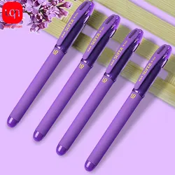 4/8/12pcs Purple ballpoint pen Non-erasable office use smooth writing 1.0mm school and office supplies