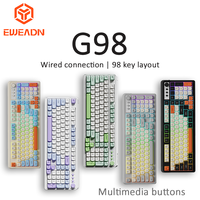 EWEADN G98 Wired Silent Mouse for Office & Gaming, with RGB Lighting, 98 Keys Layout, Multi-System Compatible