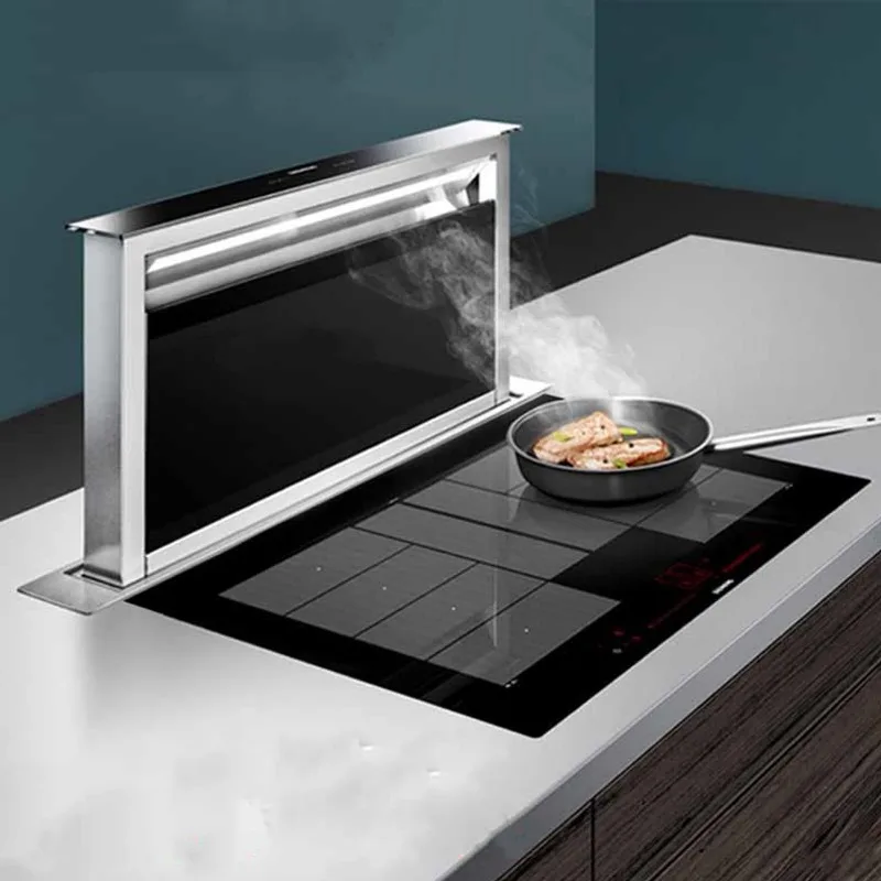 Hide Automatic Cleaning Household Kitchen Downdraft Range Hood