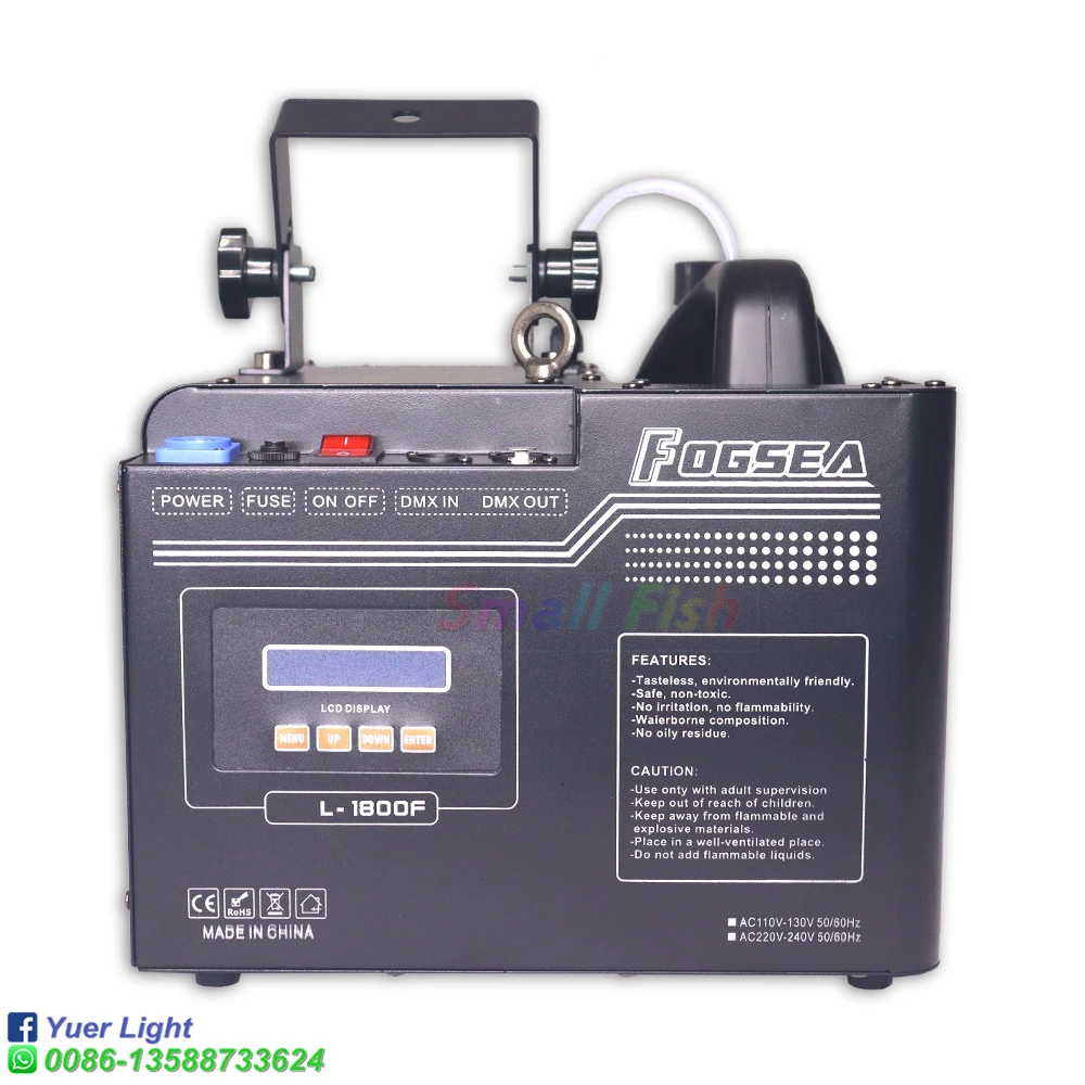 Imagem -05 - Dia das Bruxas Máquina de Fumaça 1600w com Controle Remoto Máquina de Fumaça Spray Yuer Estágio Fogger dj Efeito Dmx512 Hazer