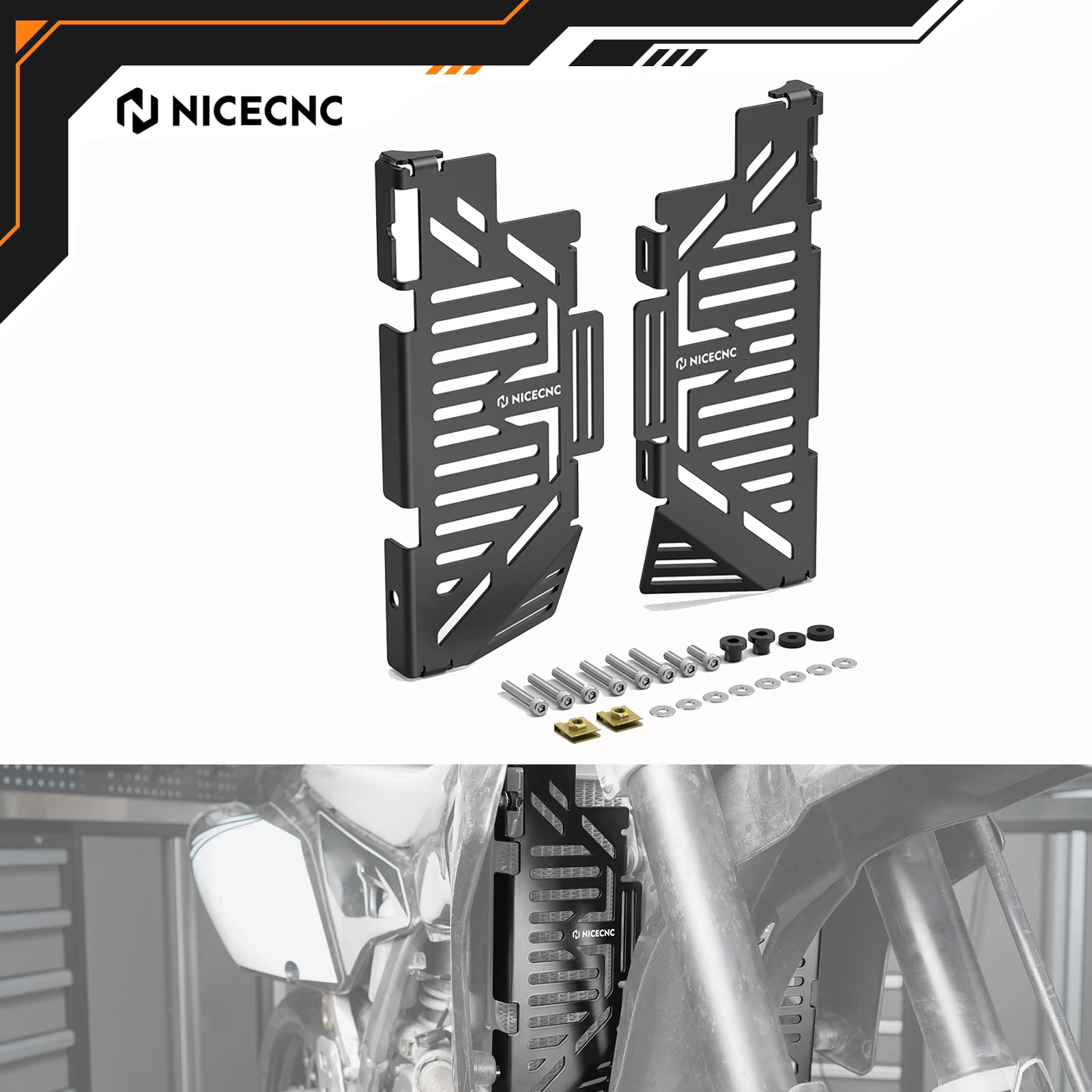 

NICECNC для Suzuki DRZ400SM DRZ 400SM 400S 2005-2024 DRZ400S 2000-2024, защитная крышка радиатора 5052, алюминиевый мотоцикл