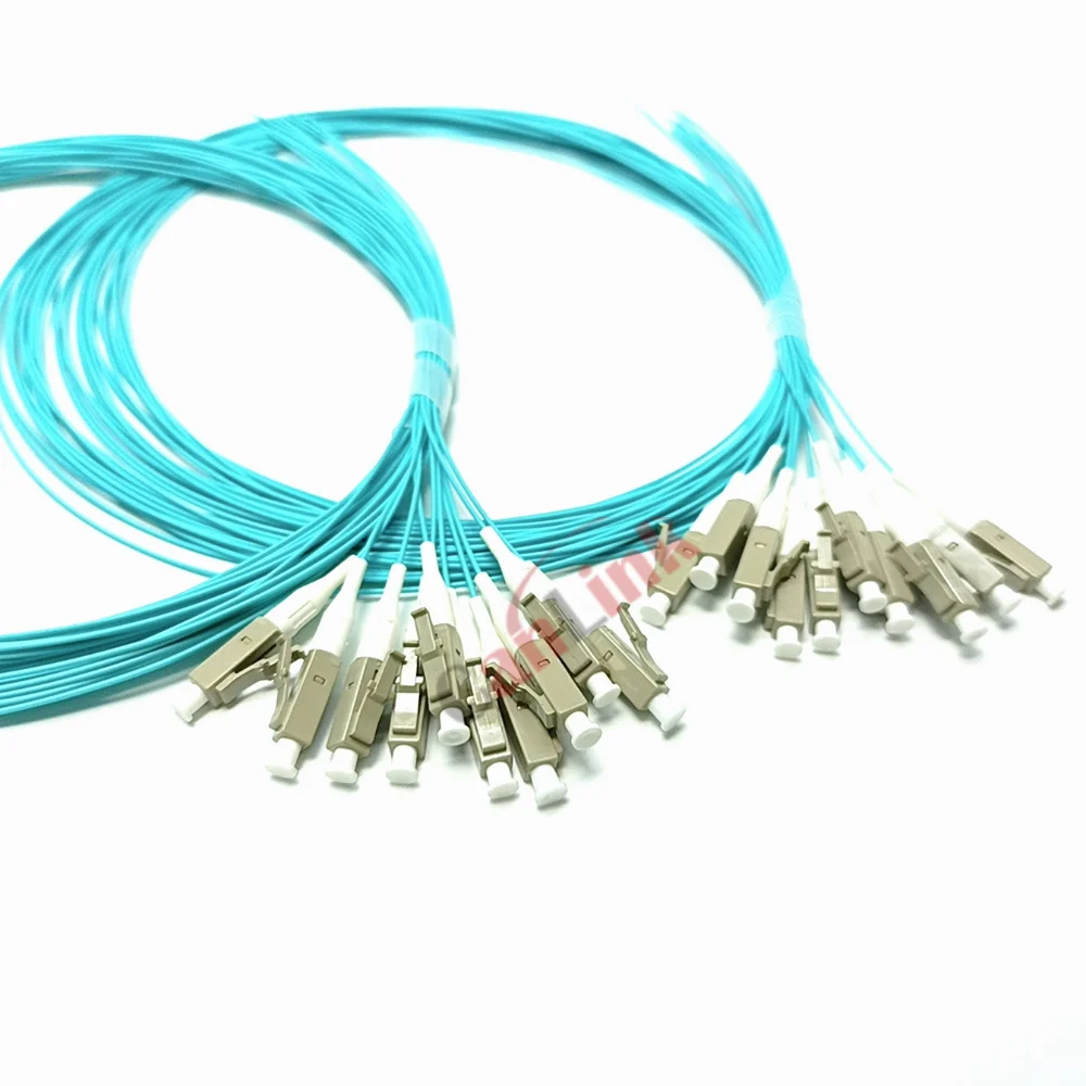 LC/UPC OM3 Fiber Optic Pigtails MM G652D SX Core 0.9Mm Optical Pigtail LSZH Jacket