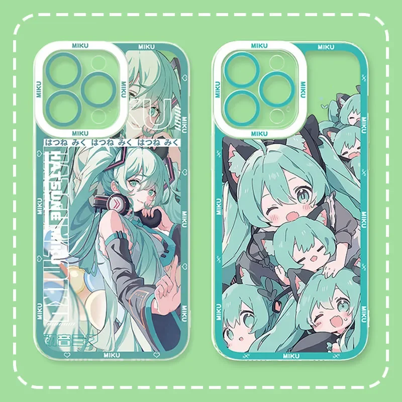 H-Hatsune Miku Phone Case For Samsung Galaxy S23 S22 Ultra S21 S20 FE S10 Plus Note 20 10 9 A14 A24 A34 A54 Soft Silicone Cover