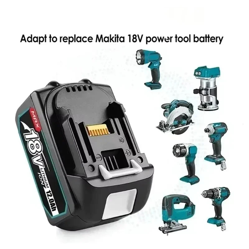 NEW 18V WIth LED Charger BL1860 Rechargeable Battery  12000mAh Lithium Ion for Makita 18v Battery BL1840 BL1850 BL1830 BL1860