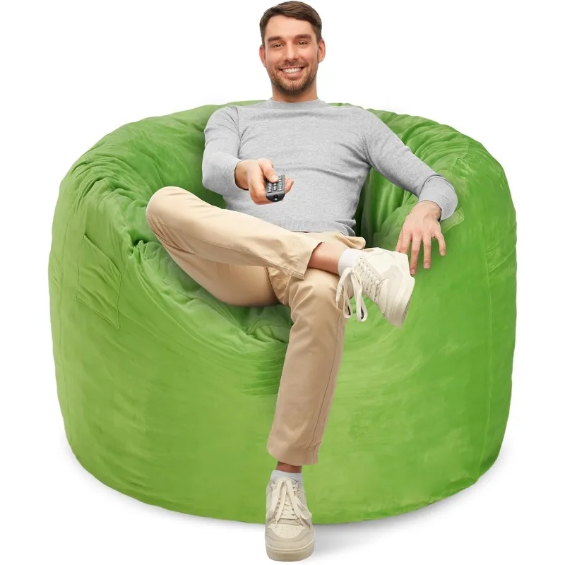 2025  Bean Bag Chair: 3' Bean Bags with Memory Foam Filled,   with Dutch Velet Cover 3FT(36