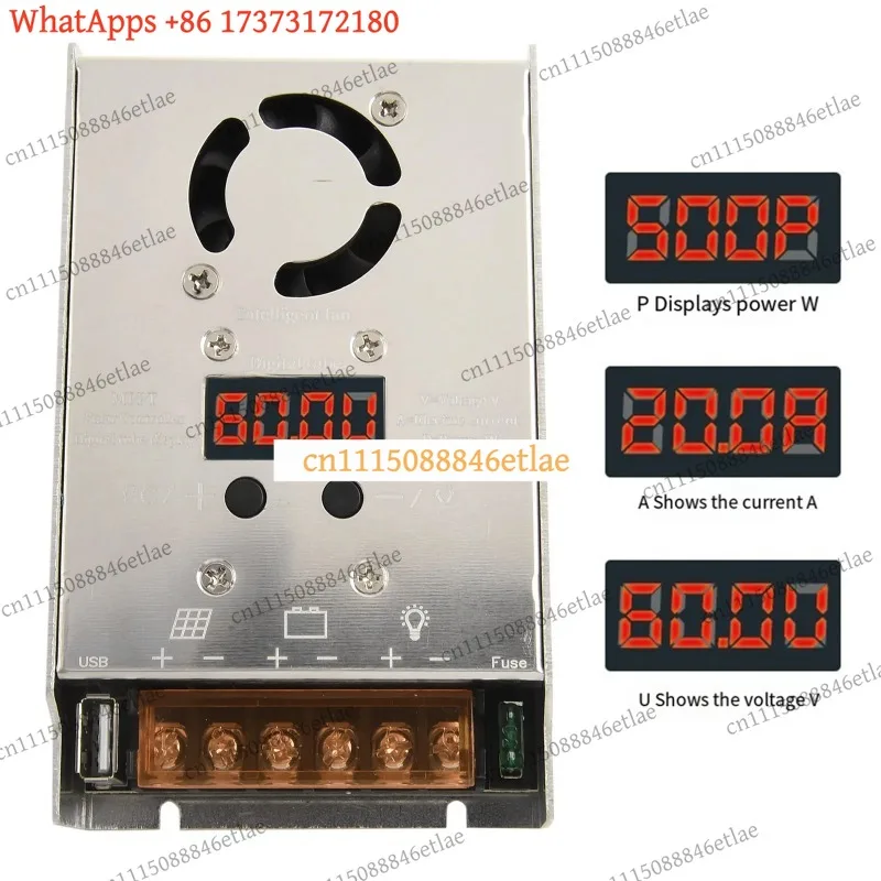 k03 MPPT 750W Step-down Solar Controller 18V-80V Input, Charges 12V/24V Lithium Lead-acid Gel Battery
