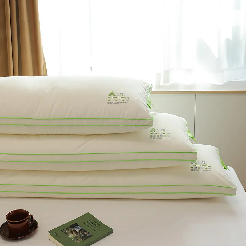 

White Feather Velvet Double Pillow Class A Cotton Hotel Couple Maternal Infant Grade Household Pure Cotton Couple Pillow Core