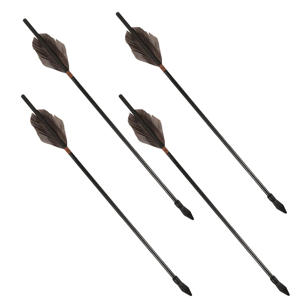 4Pcs Traditional Chinese Pot Tossing Arrows with Plastic Tips for Outdoor Games Family Parties Cultural Events Throwing Pot