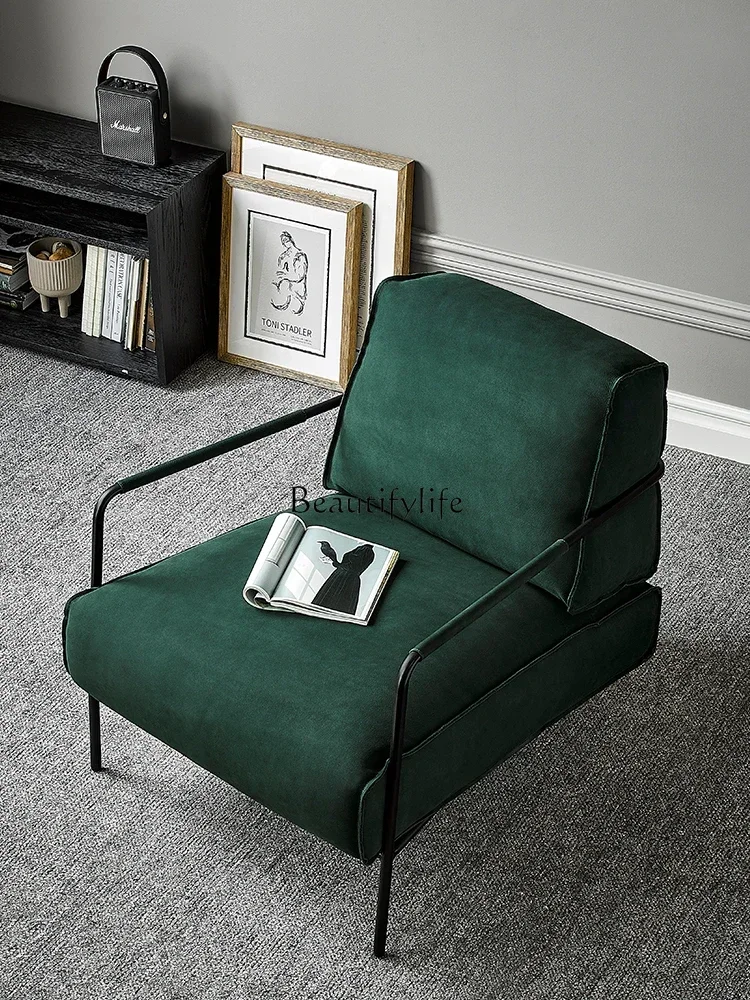 Rich Lounge Chair Living Room Modern Dark Green, Leather Sofa Chair