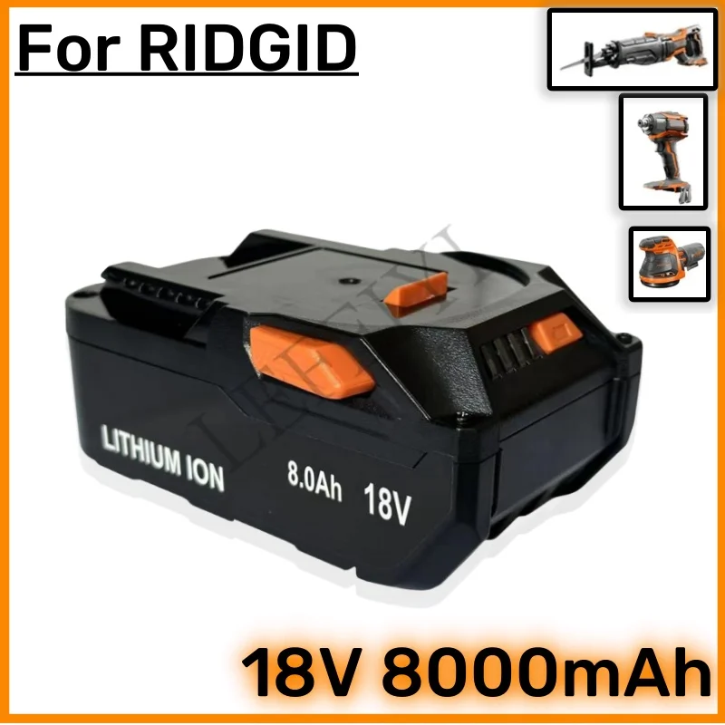 

18V 8000mAh Replacement for Ridgid Cordless Power Tools Lithium Ion R840084 R840087