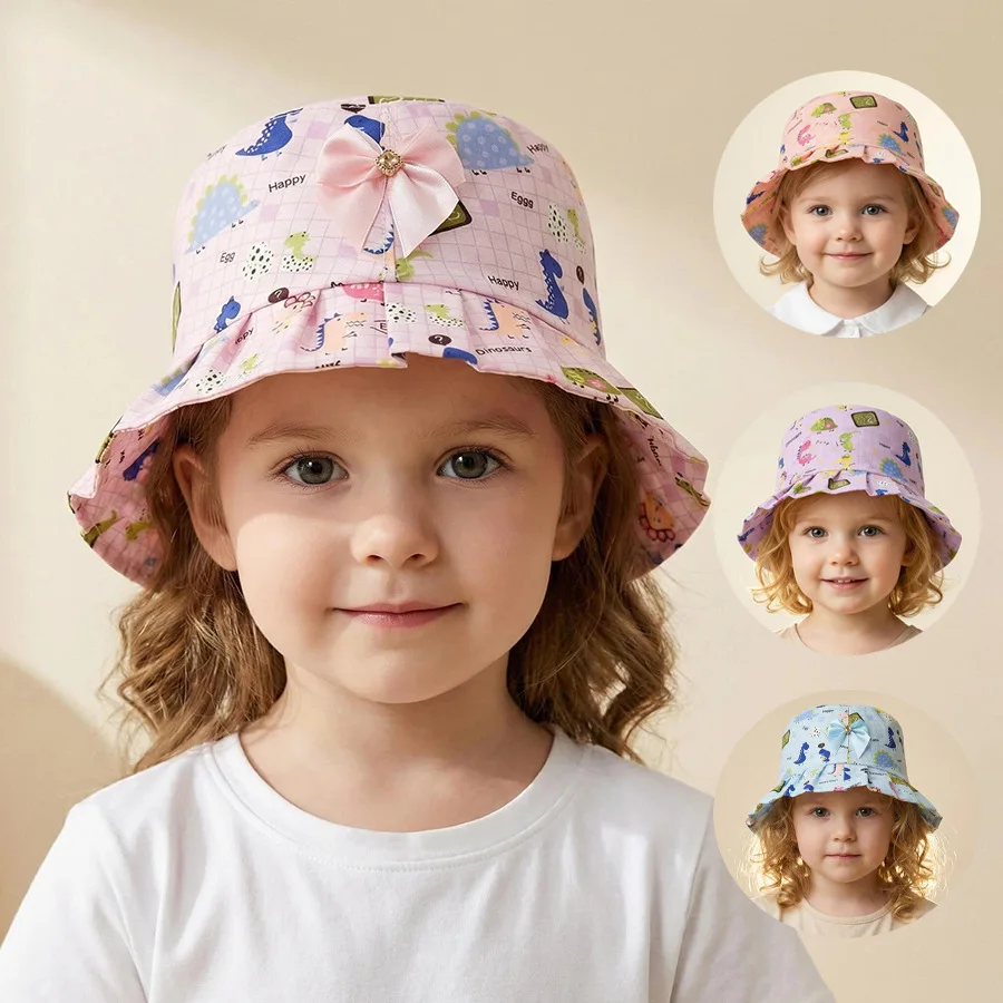 Children's Fisherman Hat - New Spring and Autumn Multi-Sized Animal Cartoon Bucket Hat for Outdoor Sun Protection