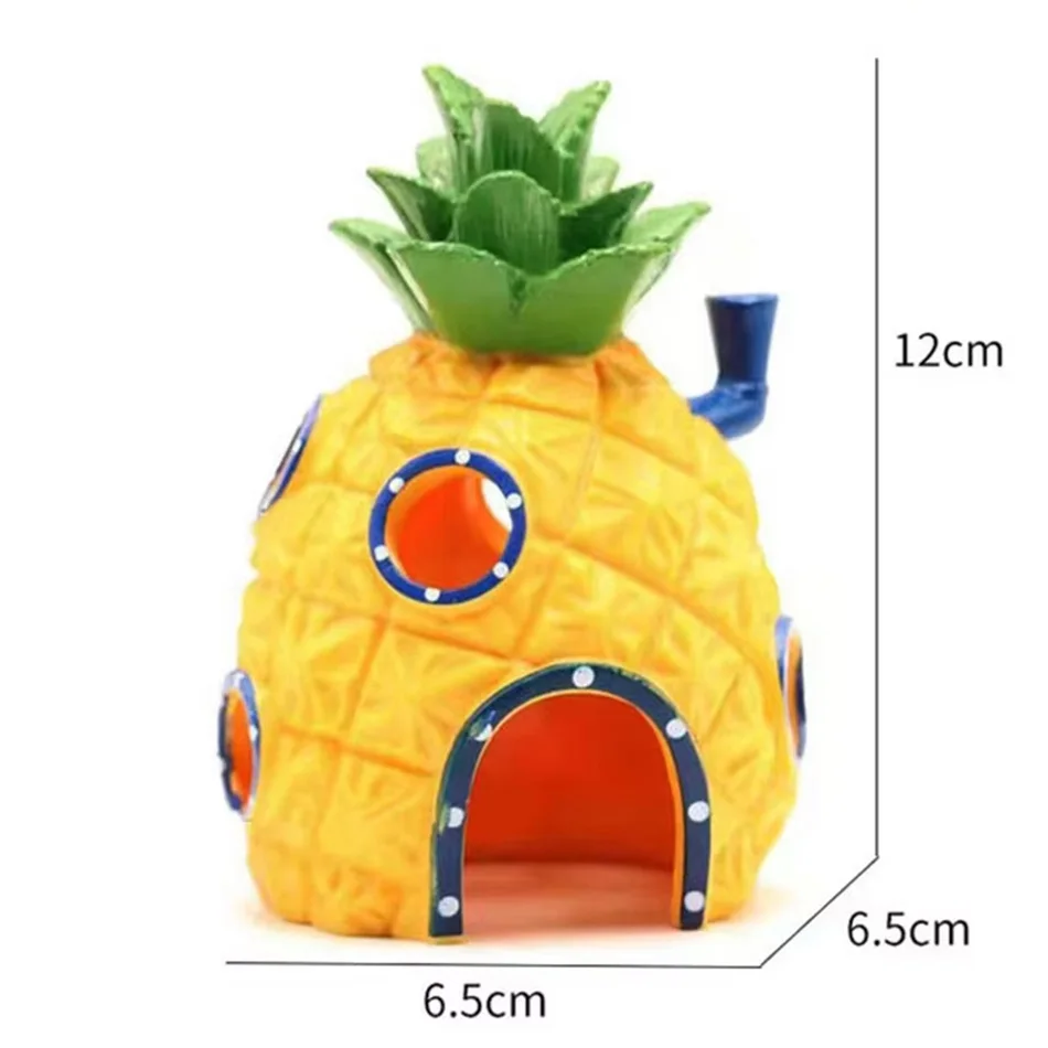 Aquarium Decor Cartoon Figuren Ornamenten Simulatie Hars Ananas Huis Aquarium Decoratie Landschapsarchitectuur Aquarium Accessoires