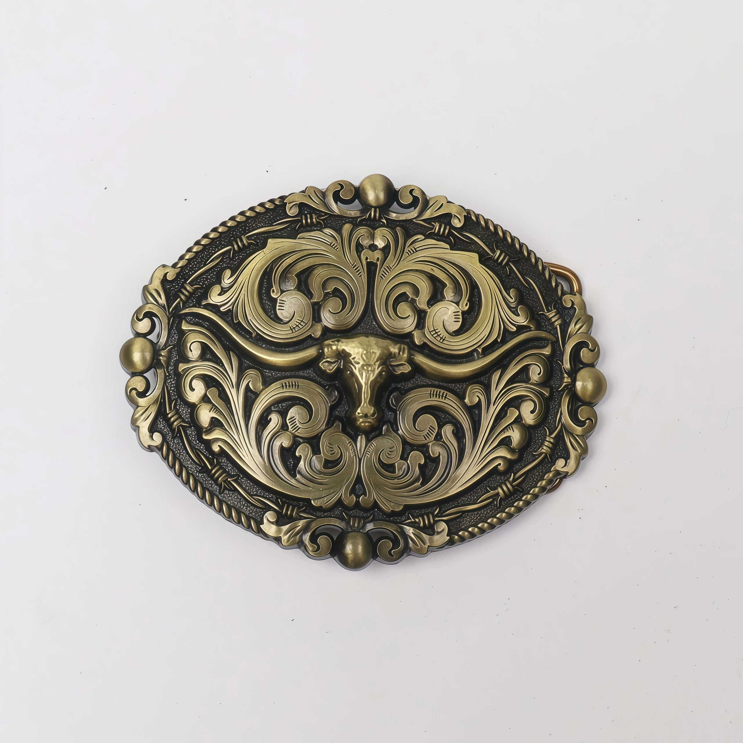 A Belt Buckle, Retro Style, Wide Belt Western-Style Buckle, Metal Relief Buckle