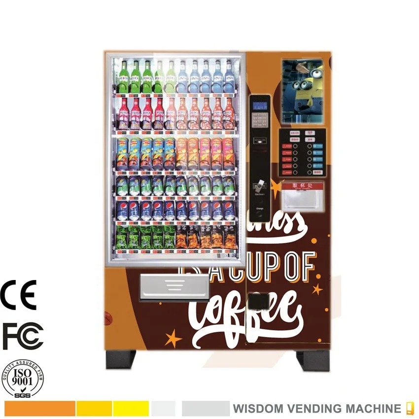 Combined coffee vending machine with 4 hot 4 cold instant drinks