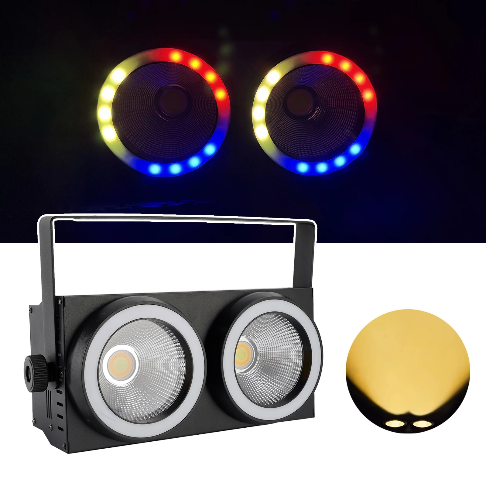 

200 Вт COB Par Светодиодный светильник DMX для аудитории Теплый холодный белый с диафрагмой