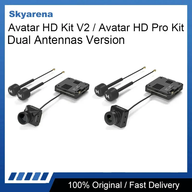 

Walksnail Avatar HD Kit V2 / Avatar HD Pro Kit (Dual Antennas Version) Gyroflow+32G for FPV Freestyle Drones DIY Parts