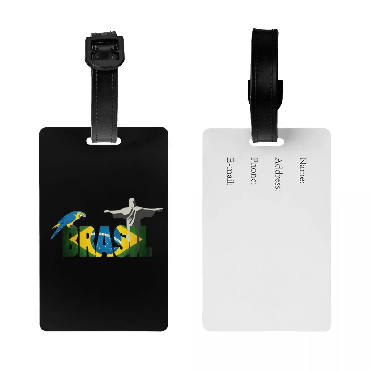 Flag Of Brazil Luggage Tag for Travel Suitcase Privacy Cover Name ID Card