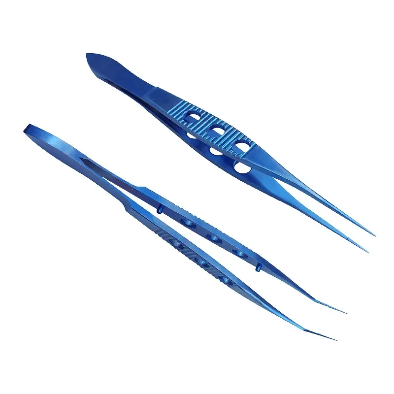 Hair Transplant Implanter Straight Curved Hair Transplant Tweezers Planting Hair Tool Titanium Alloy